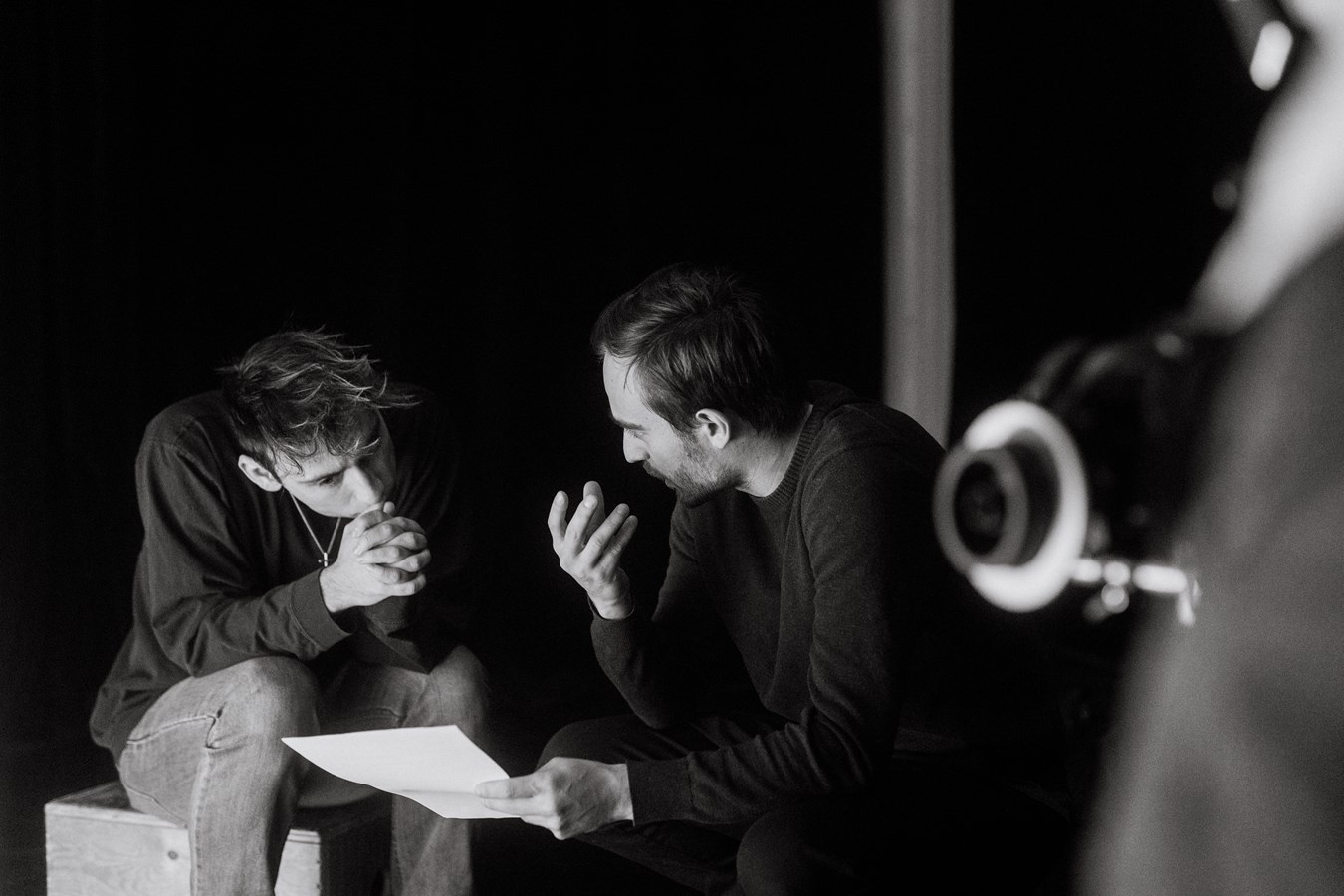 Avec Dominik Dagenais, à gauche, au théâtre Prospéro, pour la pièce L'âge du consentement