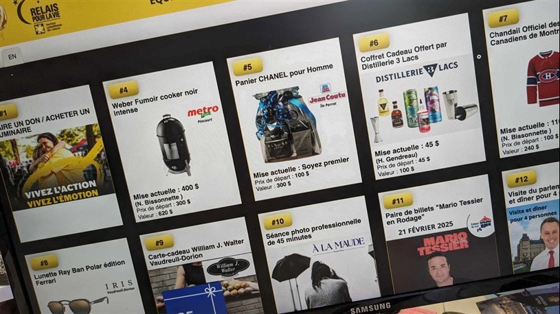 Lancement d'un encan silencieux au profit du Relais pour la vie