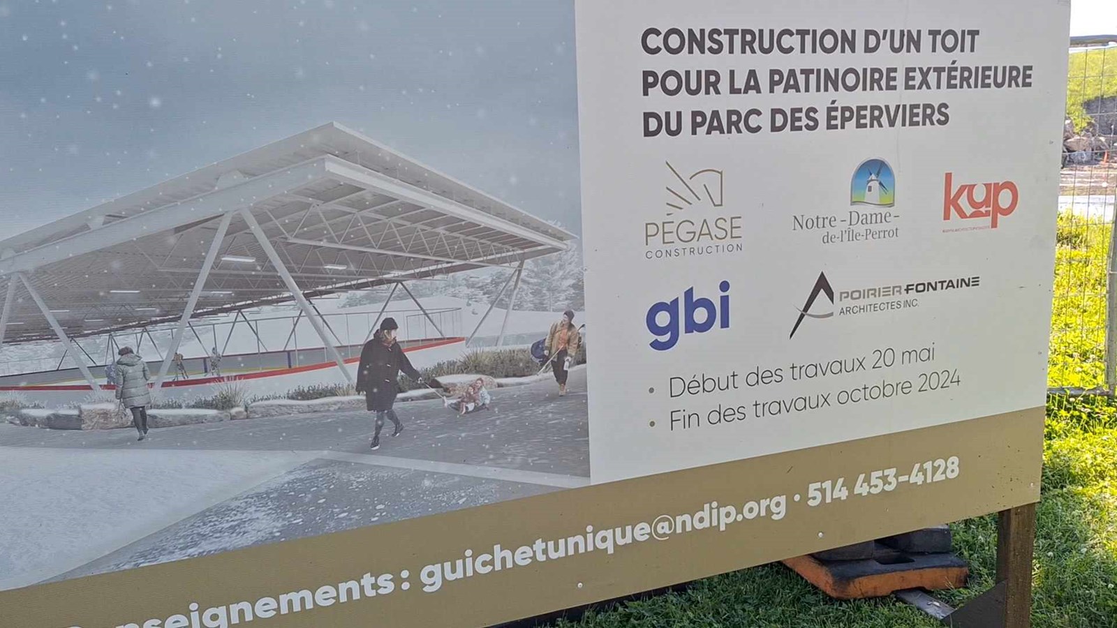A roof for Notre-Dame-de-l'Île-Perrot's refrigerated ice rink