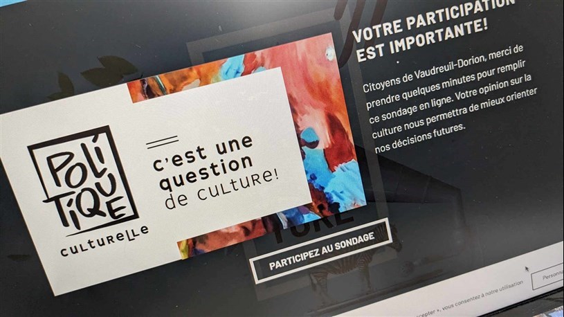 Un sondage pour connaître les attentes et habitudes culturelles des Vaudreuillois-Dorionnais