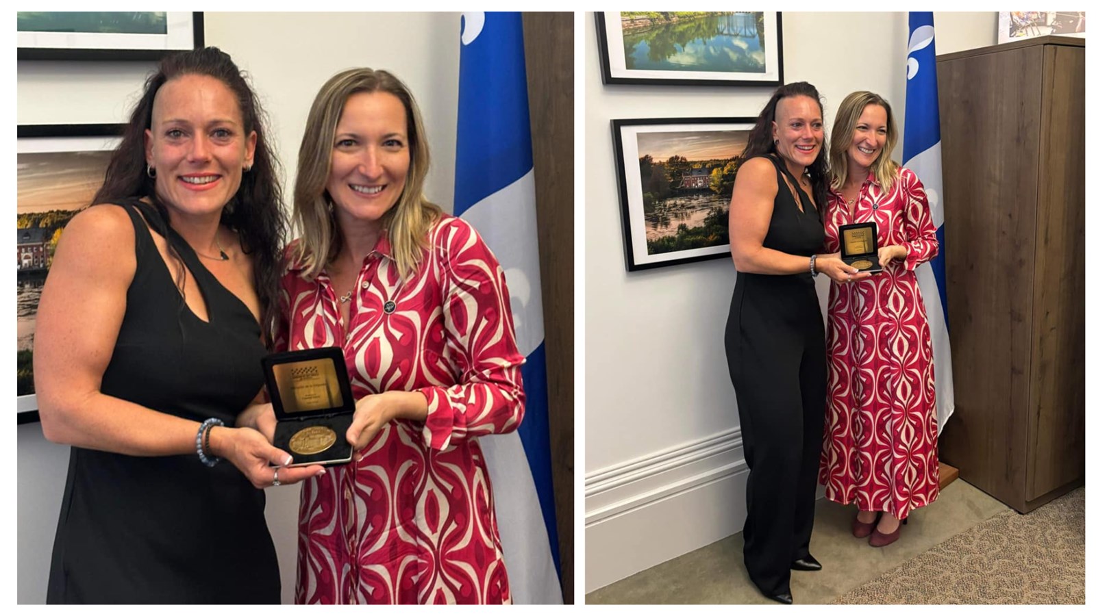 Chantal Darcy reçoit la médaille de l'Assemblée nationale
