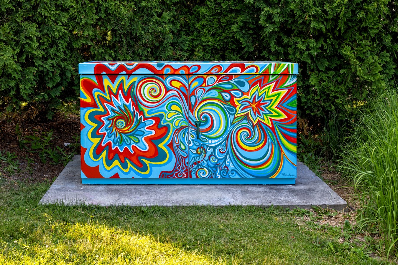 Artistic embellishment of electrical boxes in Vaudreuil-Dorion parks