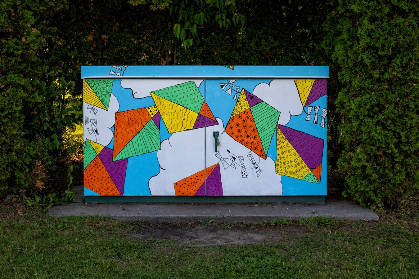 Artistic embellishment of electrical boxes in Vaudreuil-Dorion parks