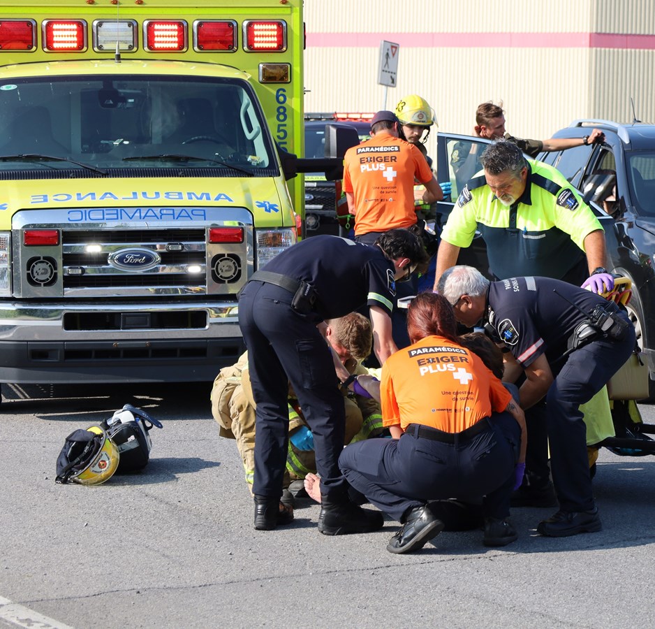 Collision voiture versus piéton à Salaberry-de-Valleyfield