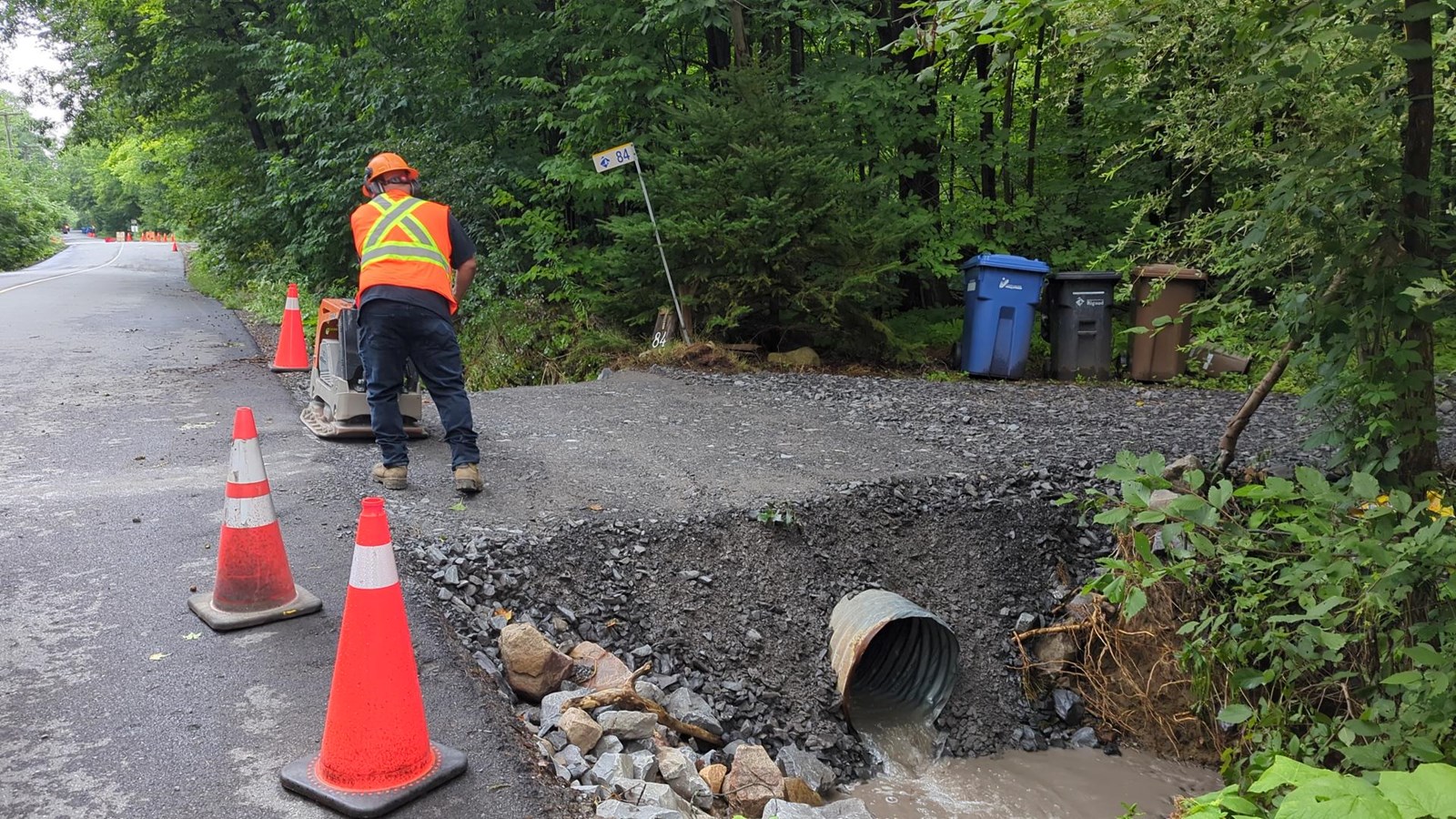 Part of Chemin Saint-Georges closed in Rigaud