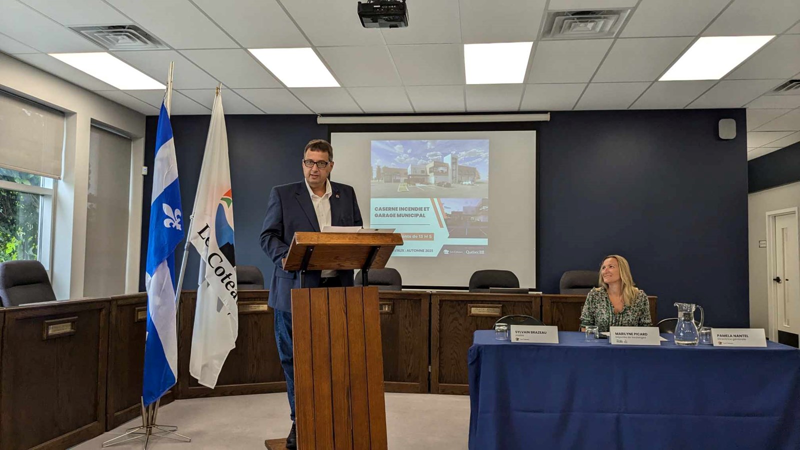 Construction begins on the new fire station and municipal garage in Les Coteaux