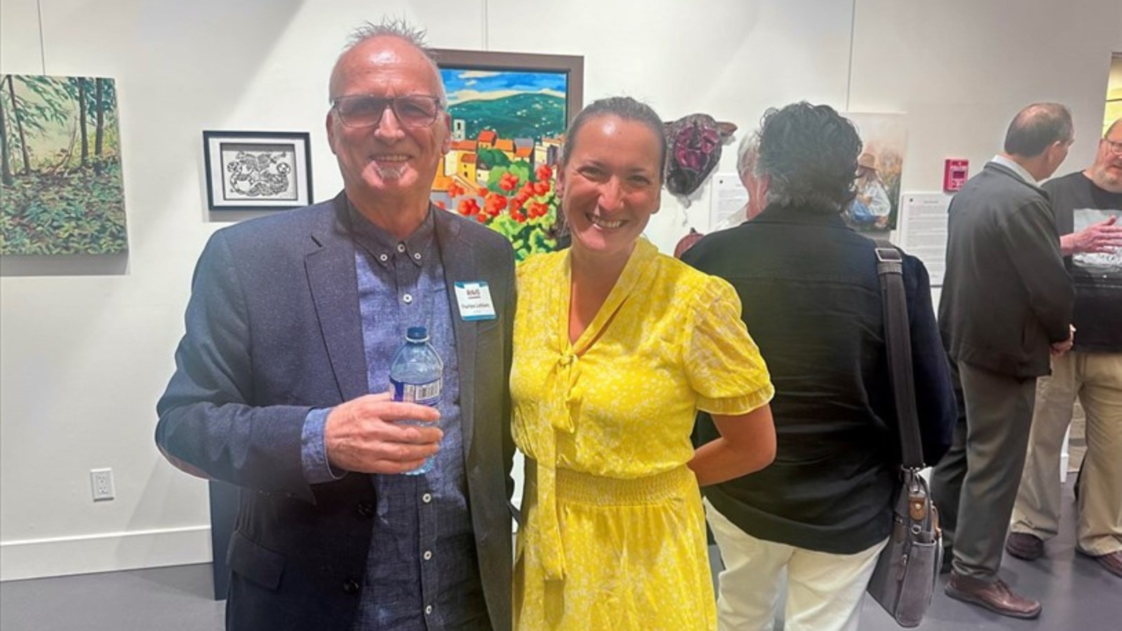 Charles Leblanc, artist, with Maryline Picard, Soulanges MNA