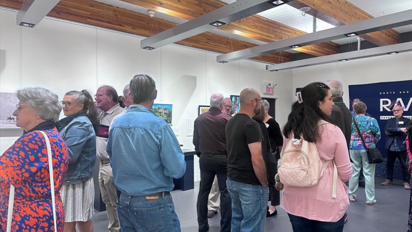 Visitors at la Route des arts launch