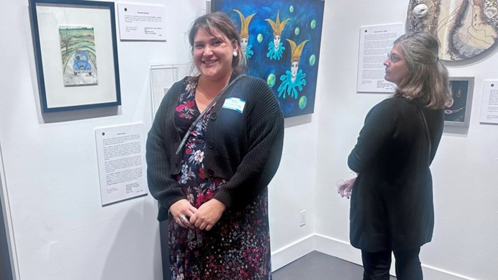 Jessendra Guindon in front of her work La liberté de Jem