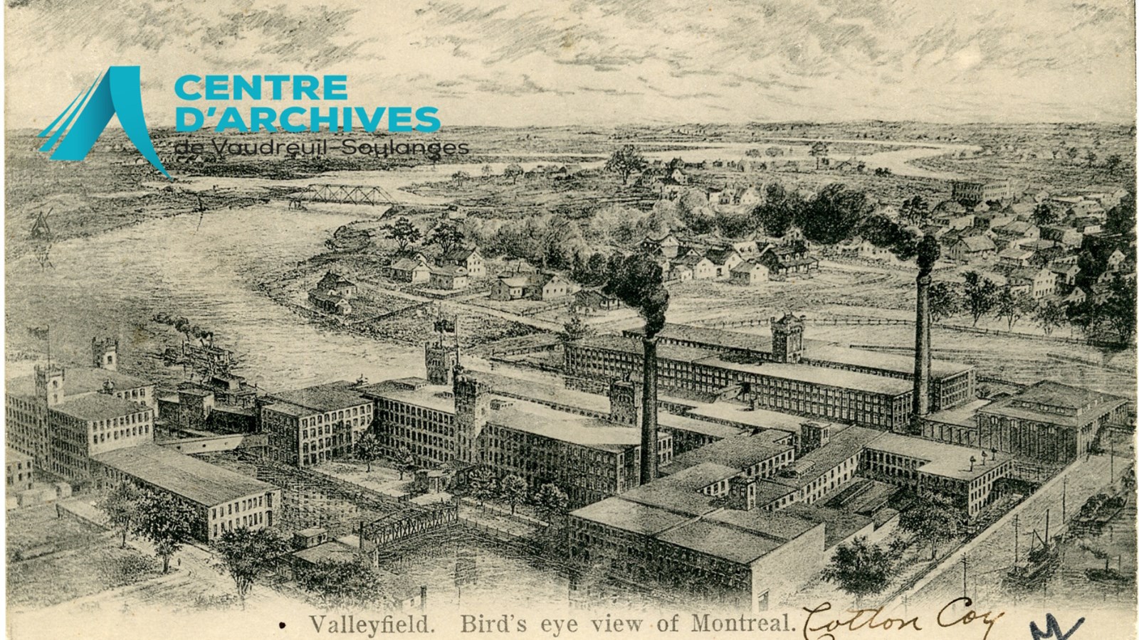Les moulins de la Montréal Cotton à Salaberry-de-Valleyfield, 1902.