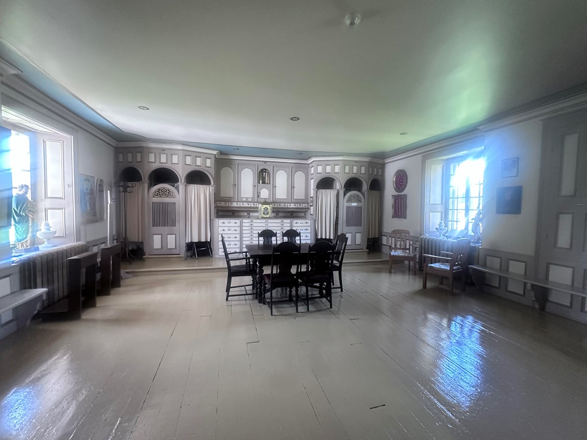 The sacristy, where masses are sometimes celebrated when attendance is low