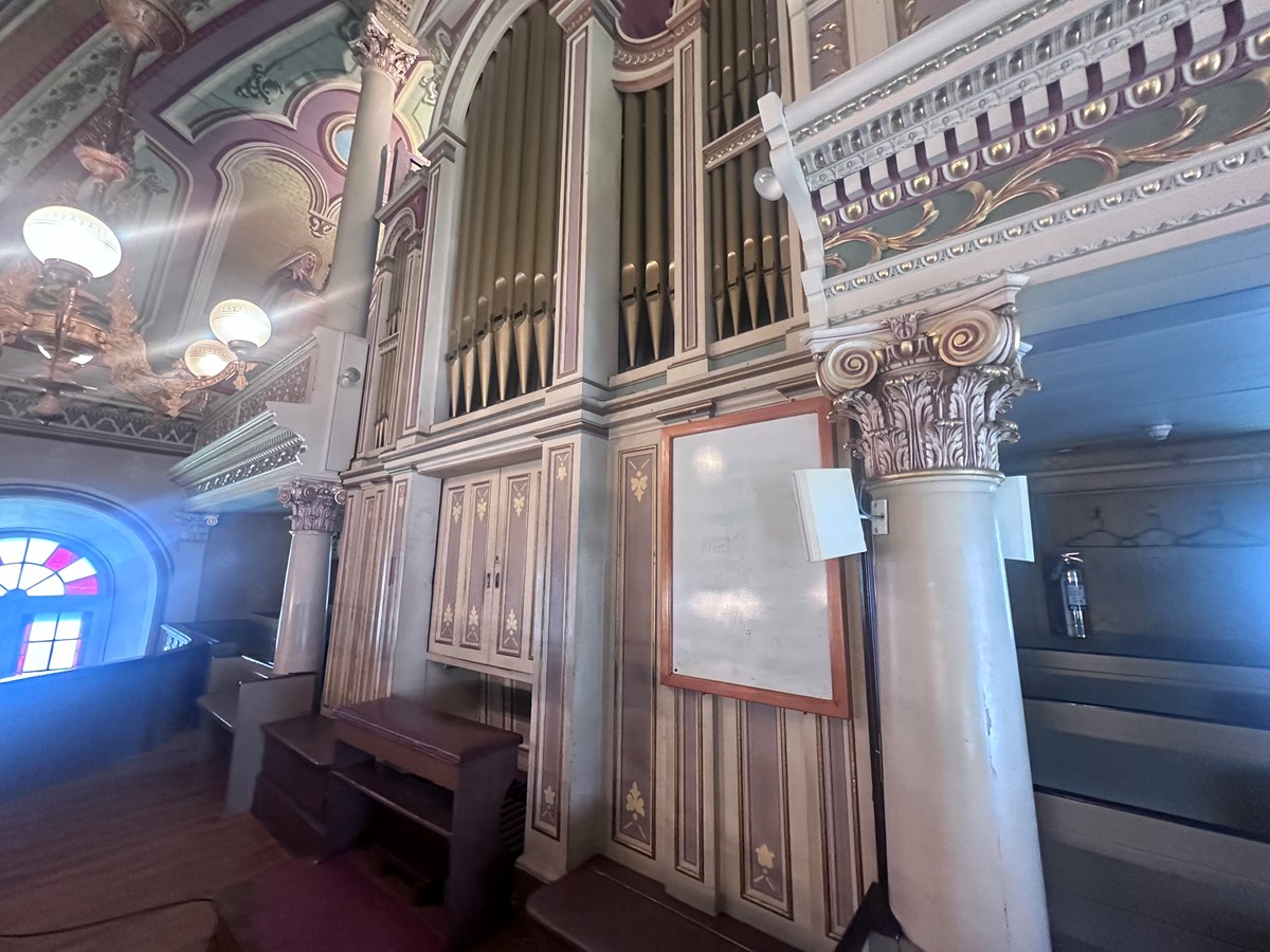 The organ was built in 1871, at a cost of $2,000, and is still in excellent working order