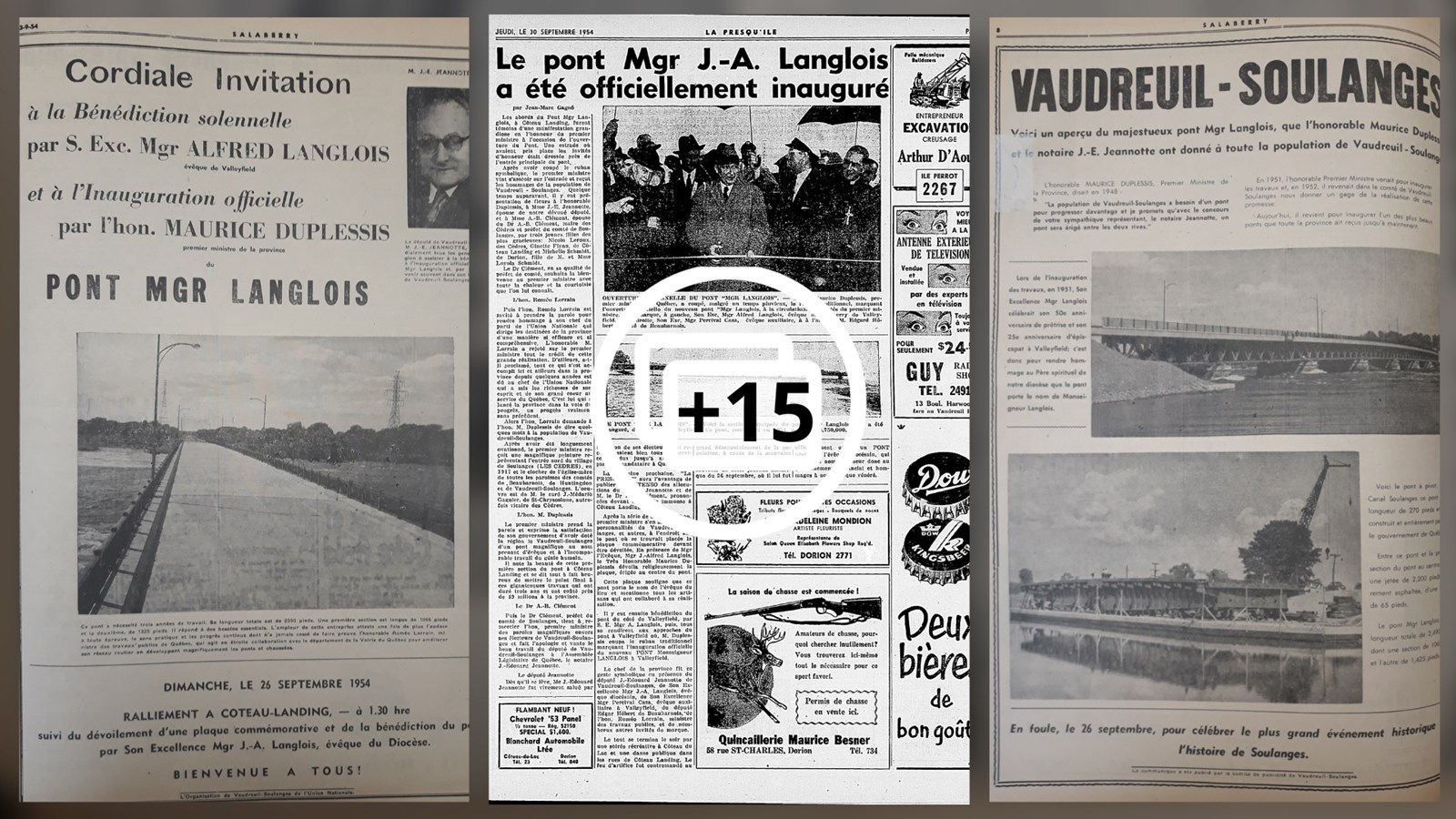 Le pont Mgr Langlois souffle ses 70 chandelles !!