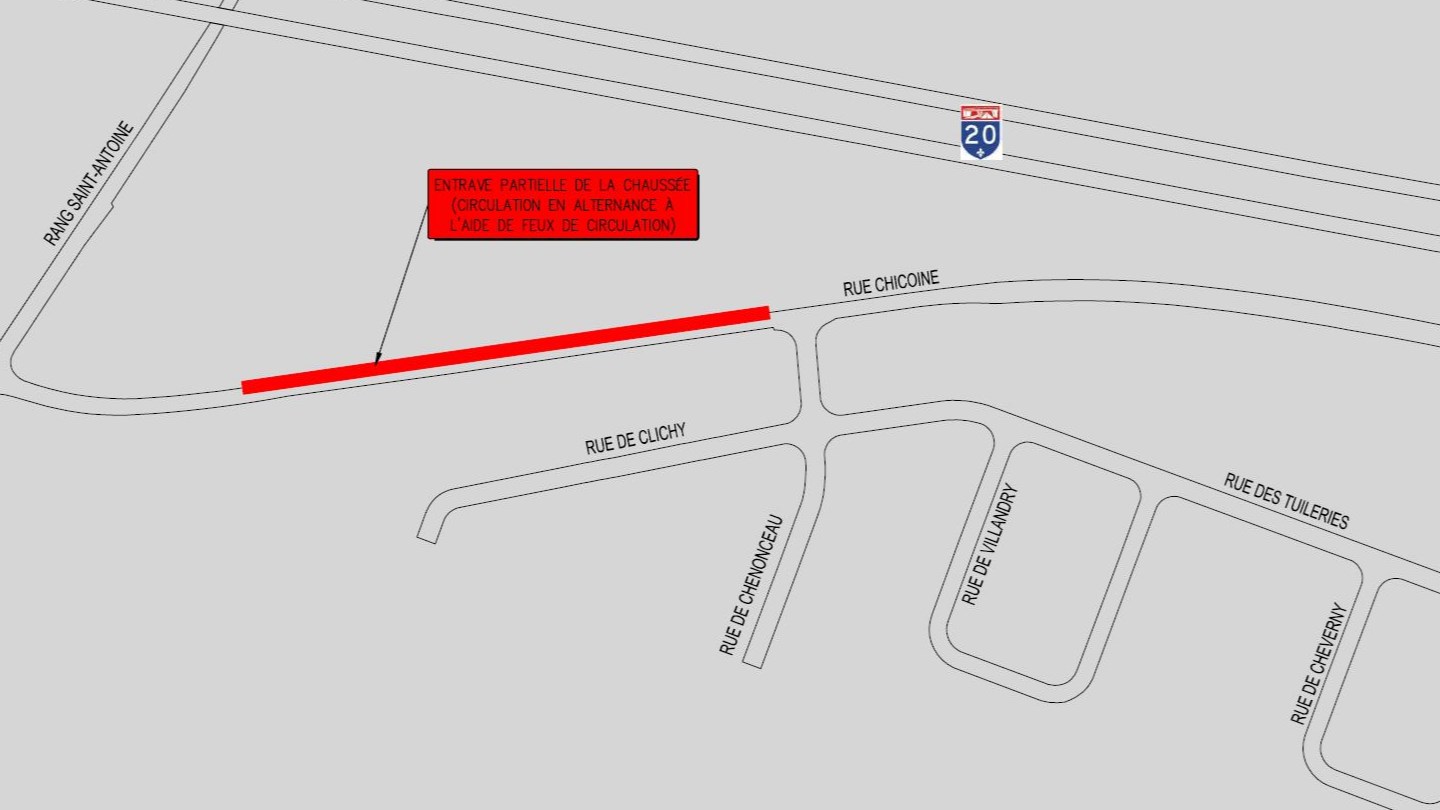 Travaux d'aménagement d'une piste polyvalente à Vaudreuil-Dorion