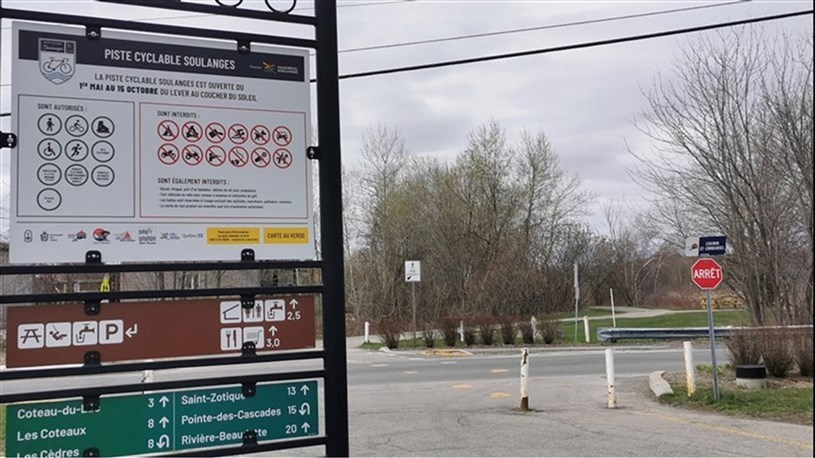 Bientôt plus facile de se localiser sur la piste cyclable Soulanges