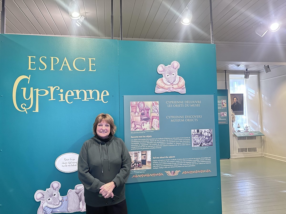 Chantal Séguin, exhibition curator and writer for "Les aventures de Cyprienne"