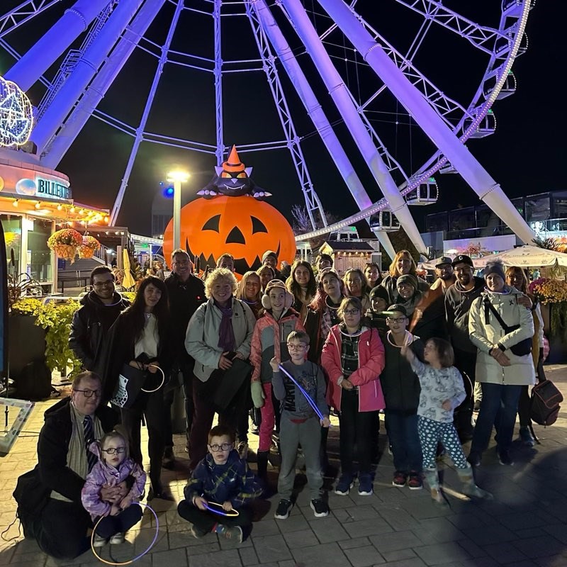 Illumination de la Grande roue de Montréal aux couleurs du TDL