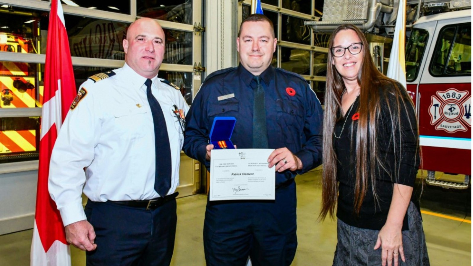 Hommage à trois pompiers de Rigaud pour services distingués