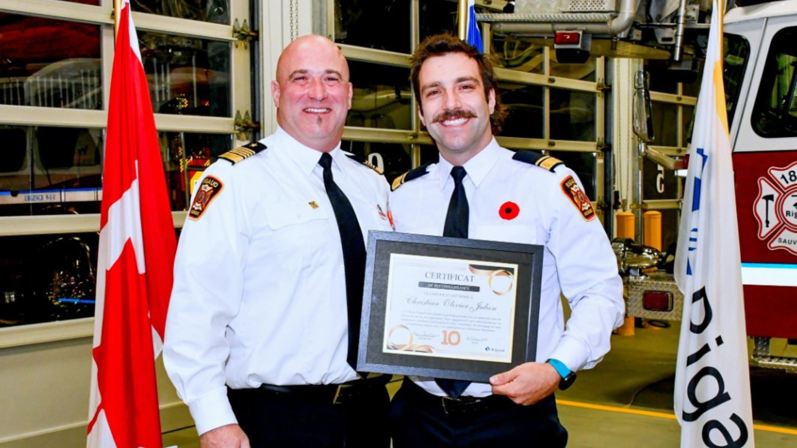 Christian-Olivier Julien a été honoré pour ses 10 ans de service