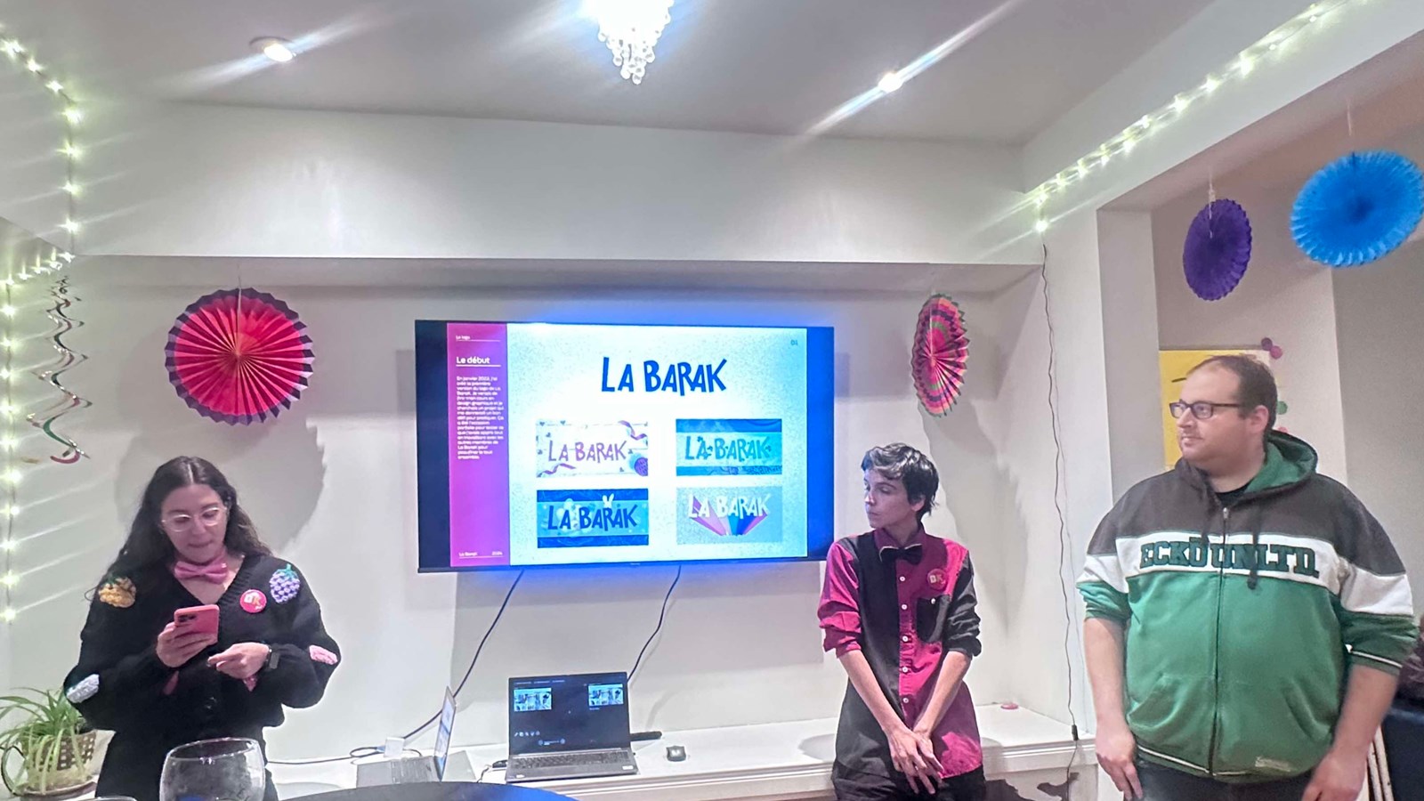 The communications committee presented the work they had done to create the logo
