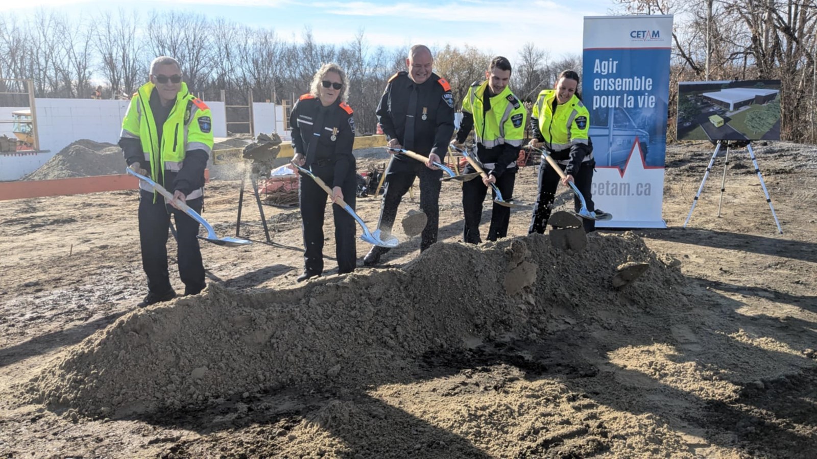 CETAM paramedics also took part in the groundbreaking ceremony for this major project 