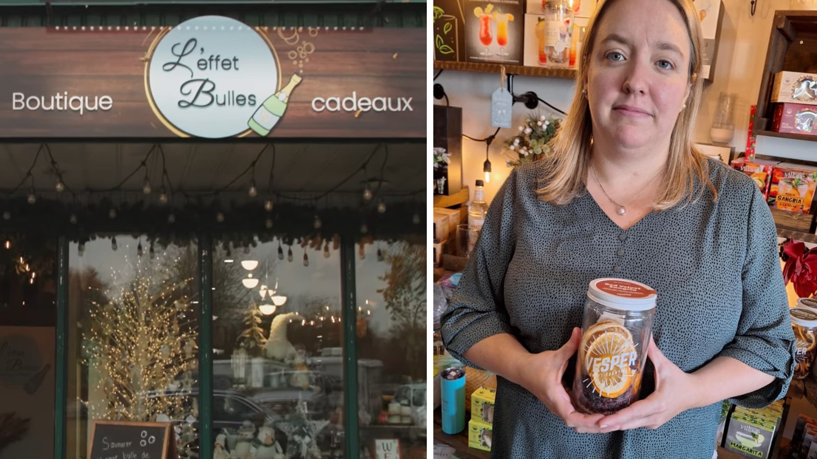 Valérie Desjardins, propriétaire de la Boutique L'effet Bulles.