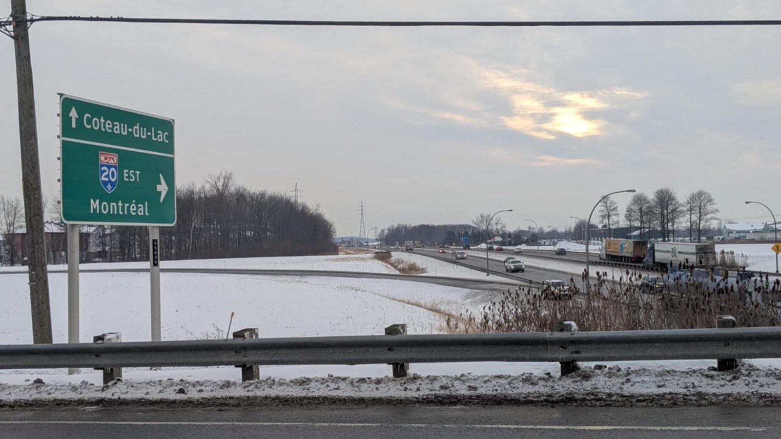 Entrave sur l'autoroute 20 à Coteau-du-Lac du 4 au 6 février