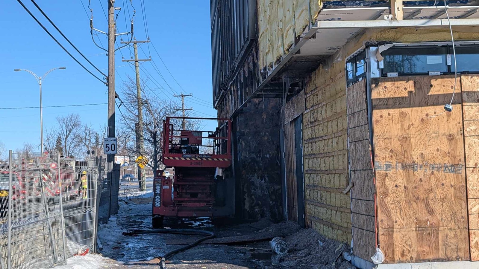 Fire on Harwood Boulevard: construction work may be to blame