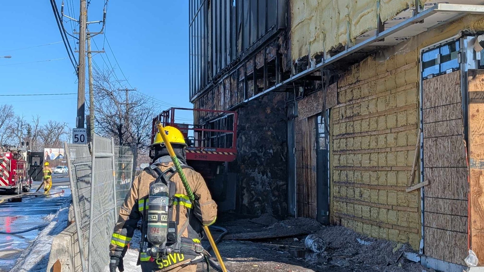 Fire on Harwood Boulevard: construction work may be to blame