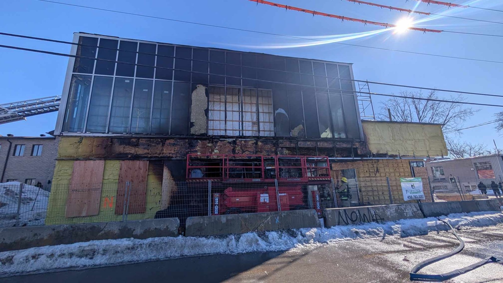 Fire on Harwood Boulevard: construction work may be to blame