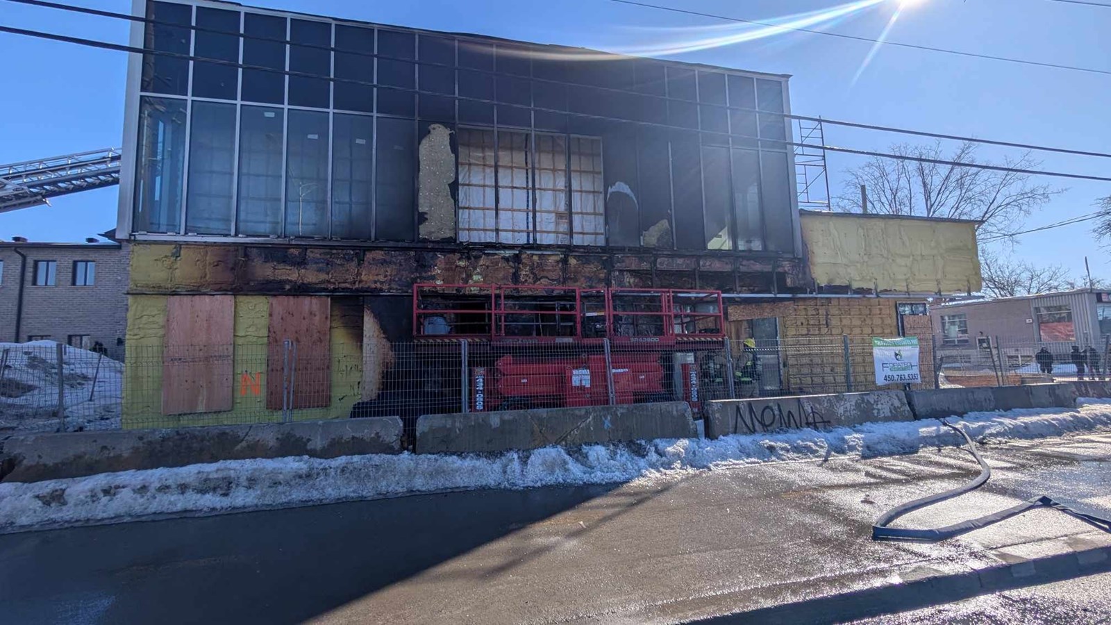 Fire on Harwood Boulevard: construction work may be to blame