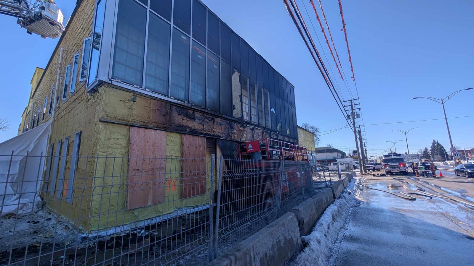 Fire on Harwood Boulevard: construction work may be to blame