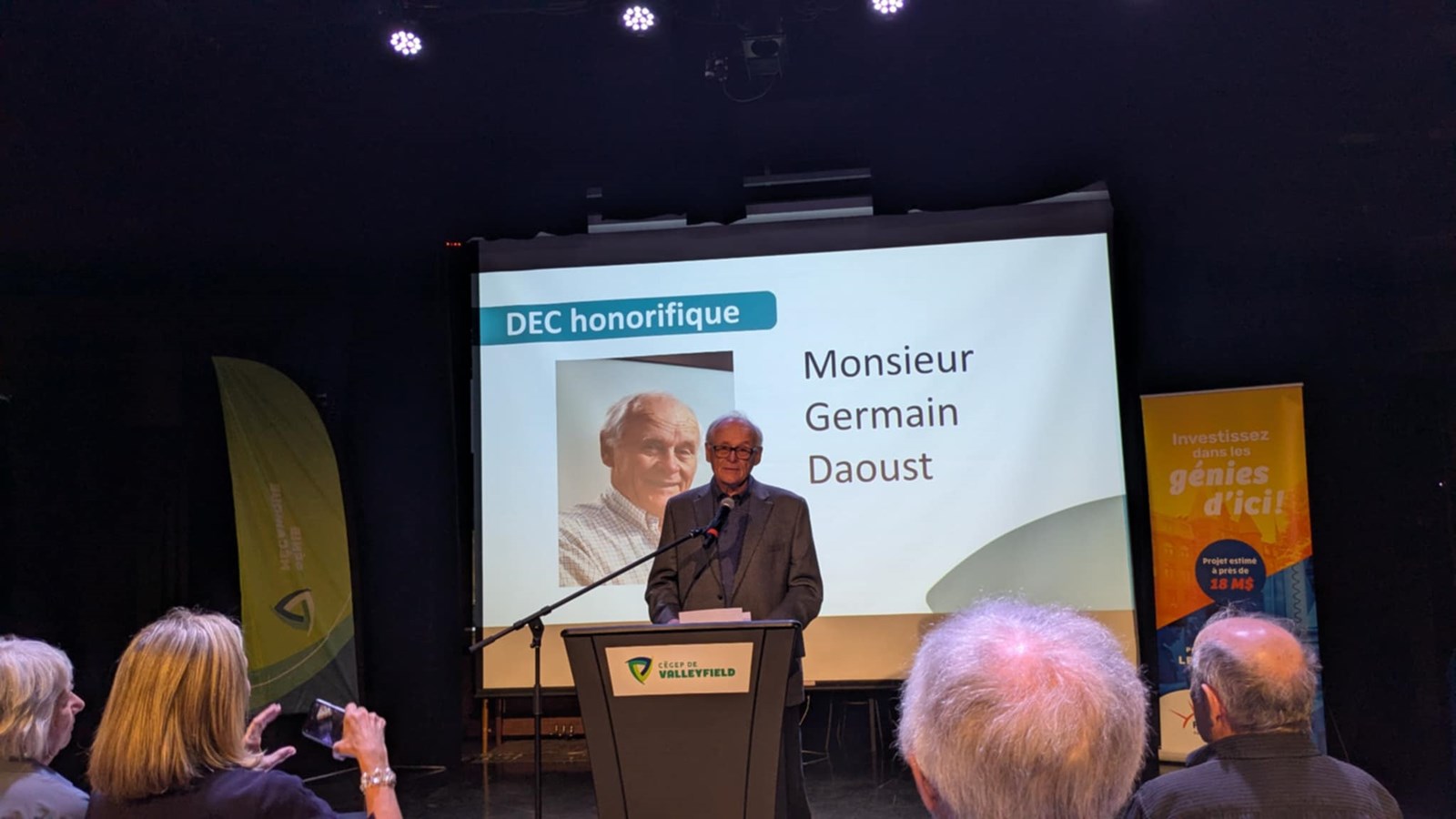 Le Cégep de Valleyfield remet un DEC honorifique à Germain Daoust 