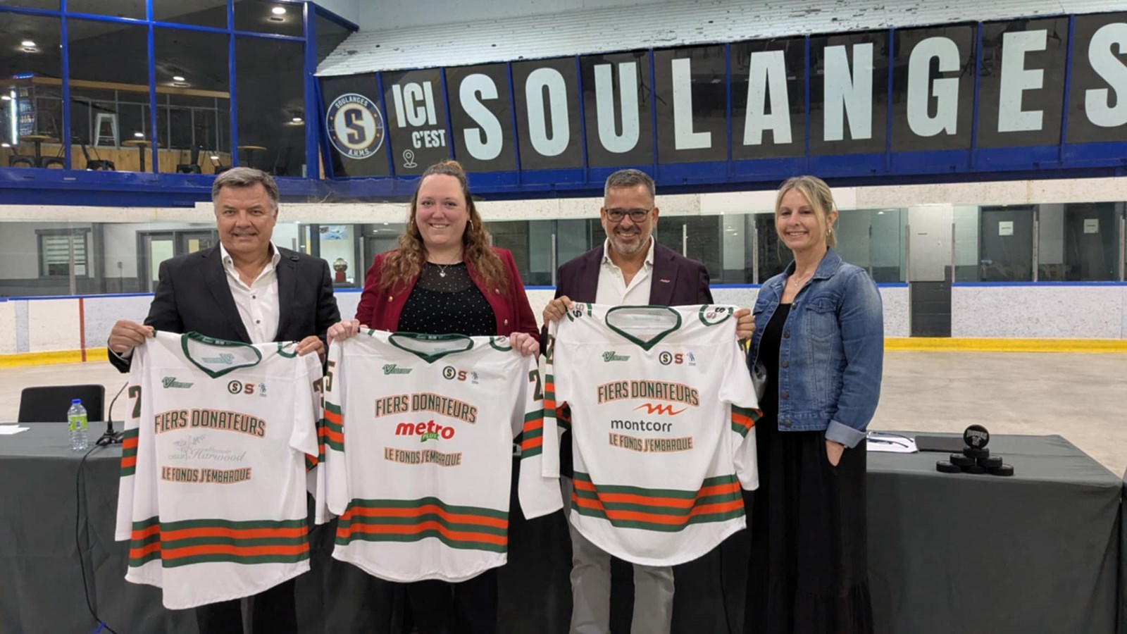 Jean-François Blanchard, Shiarley-Ann Fordham, Guy Roy et Mélanie Bossé sont les entrepreneurs qui contribuent au Fonds d’inclusion à la pratique sportive soulangeoise