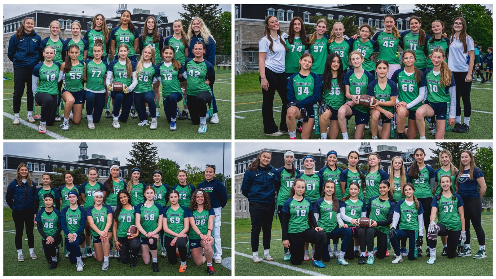 Domination du Collège Bourget en flag-football féminin 