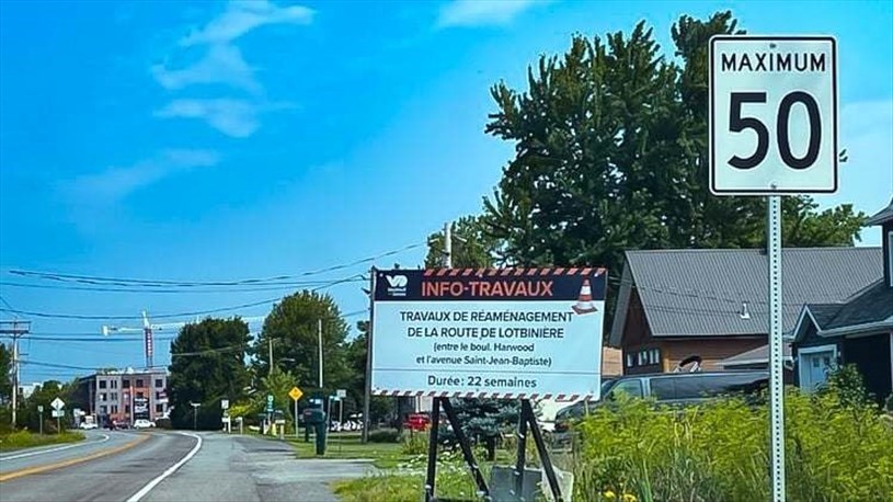 Le réaménagement de la route de Lotbinière se poursuit cet été 