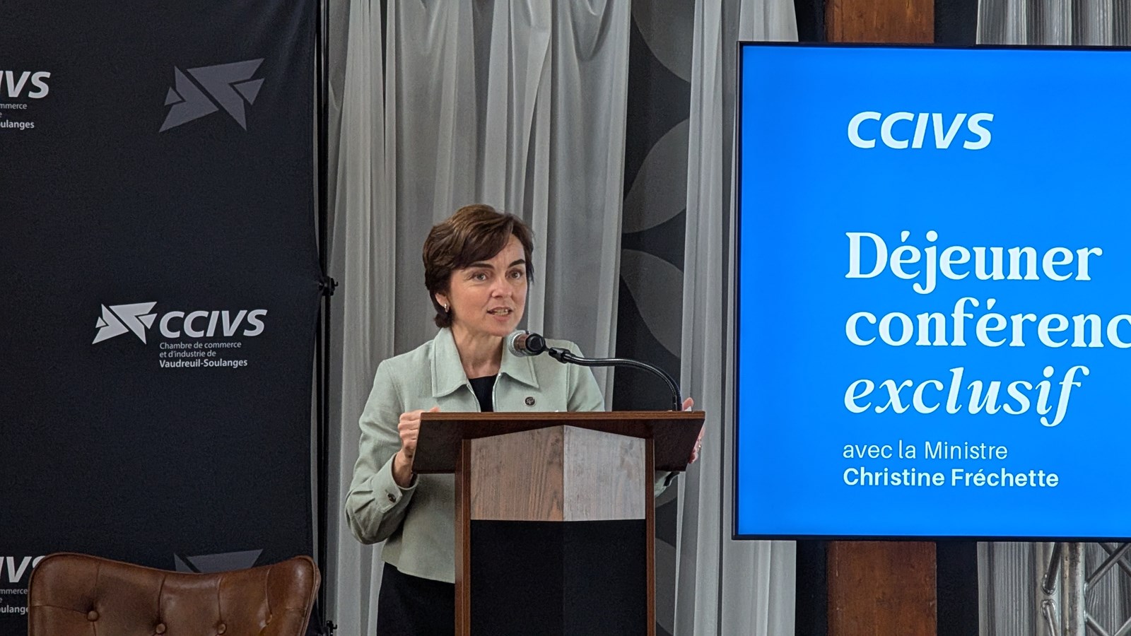 Christine Fréchette rencontre les entrepreneurs de Vaudreuil-Soulanges
