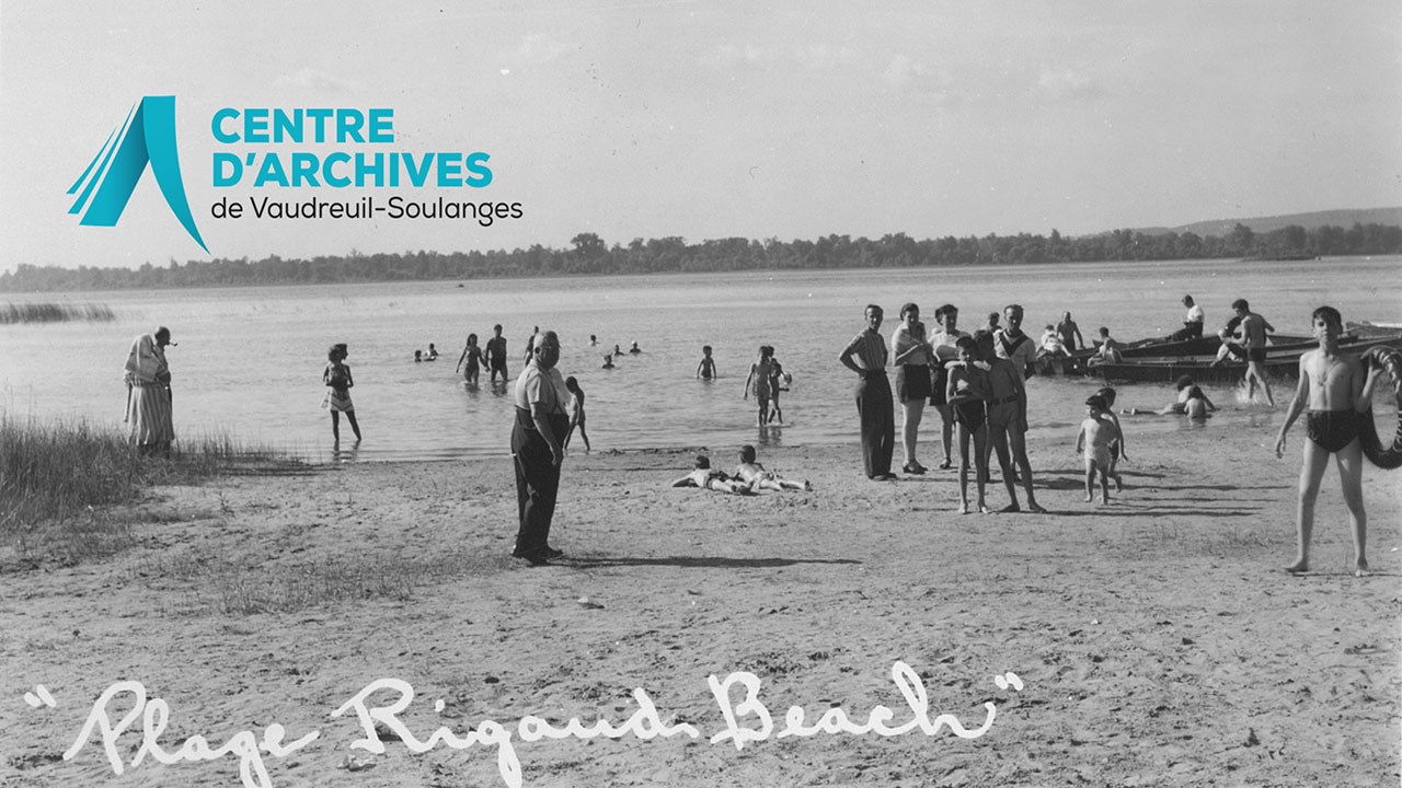 Plage de Rigaud vers les années 1930-1940.