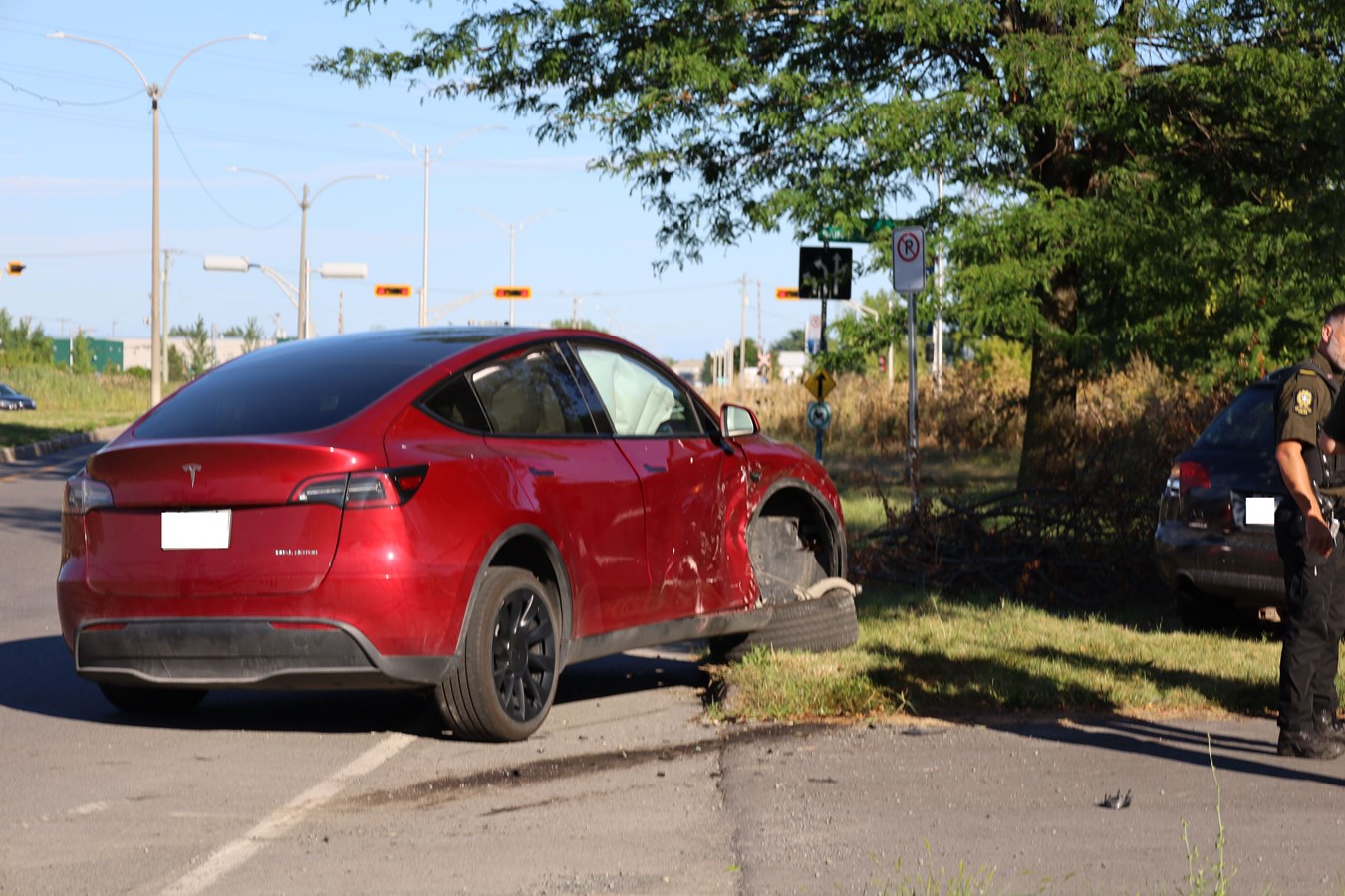 Accident impliquant deux véhicules à Salaberry-de-Valleyfield