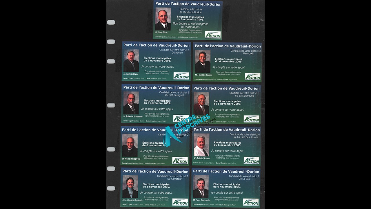 Candidats du Parti de l’Action de Vaudreuil-Dorion en 2005.