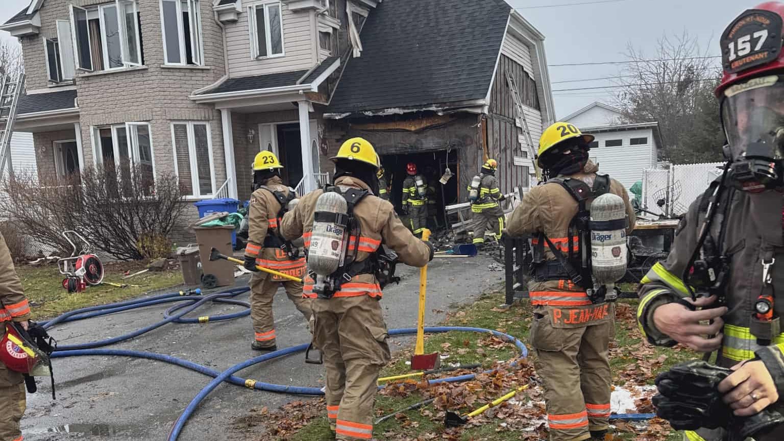 Feu de garage à Notre-Dame-de-l’Île-Perrot