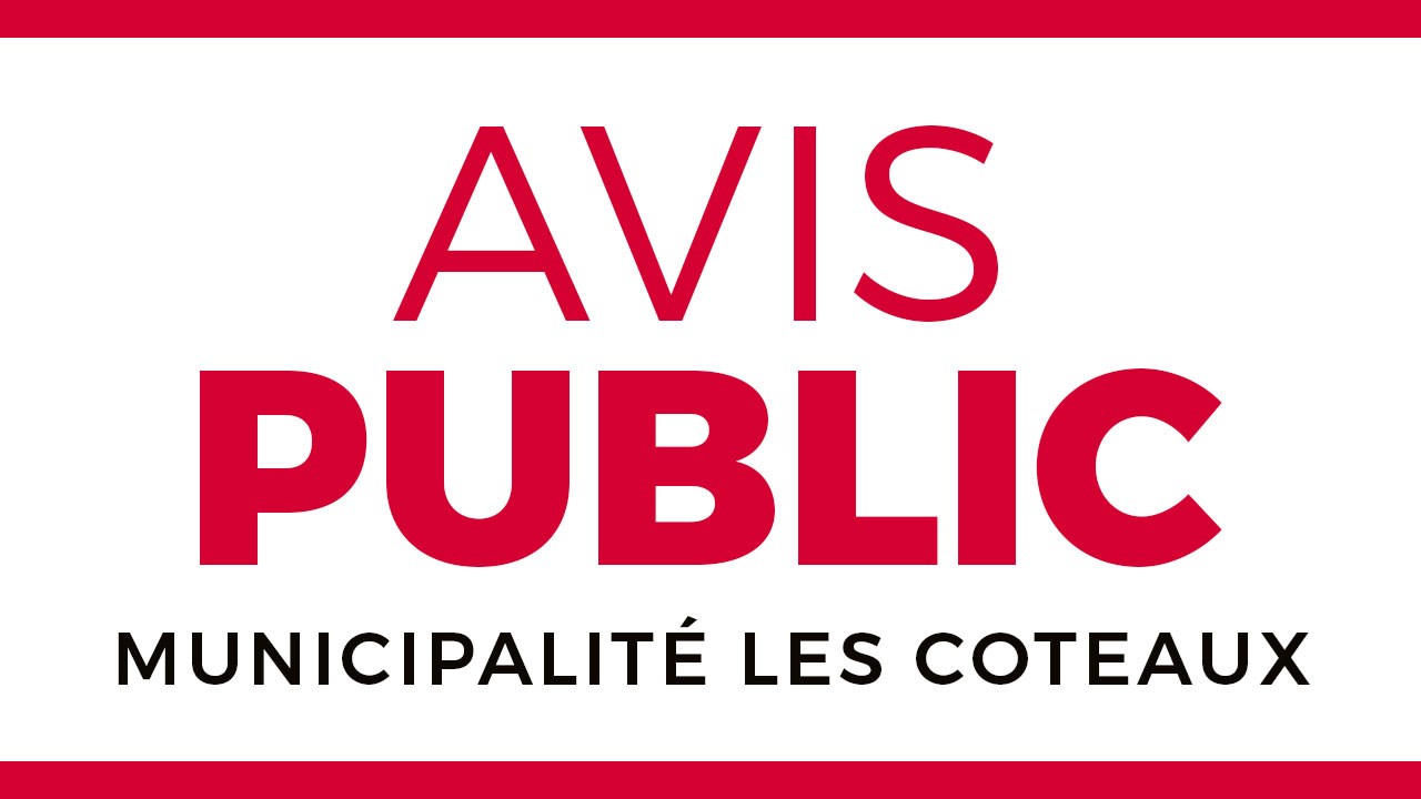 Avis Public : résumé du plan d'urbanisme