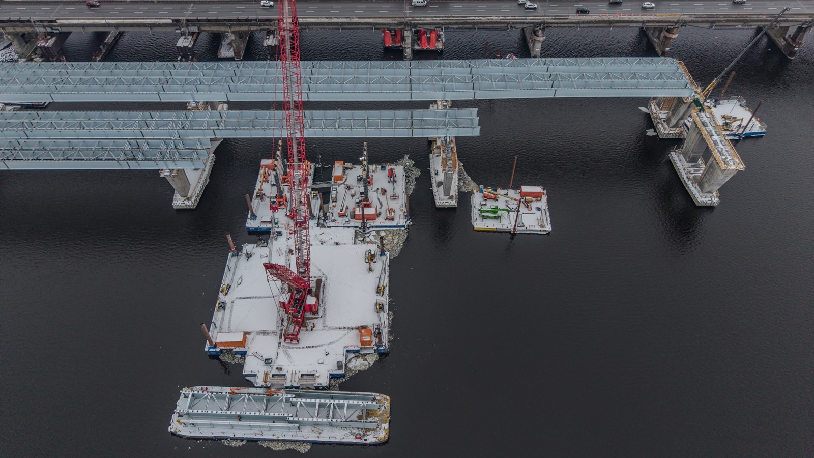 Pont-de-l'Île-aux-Tourtes: le chantier progresse
