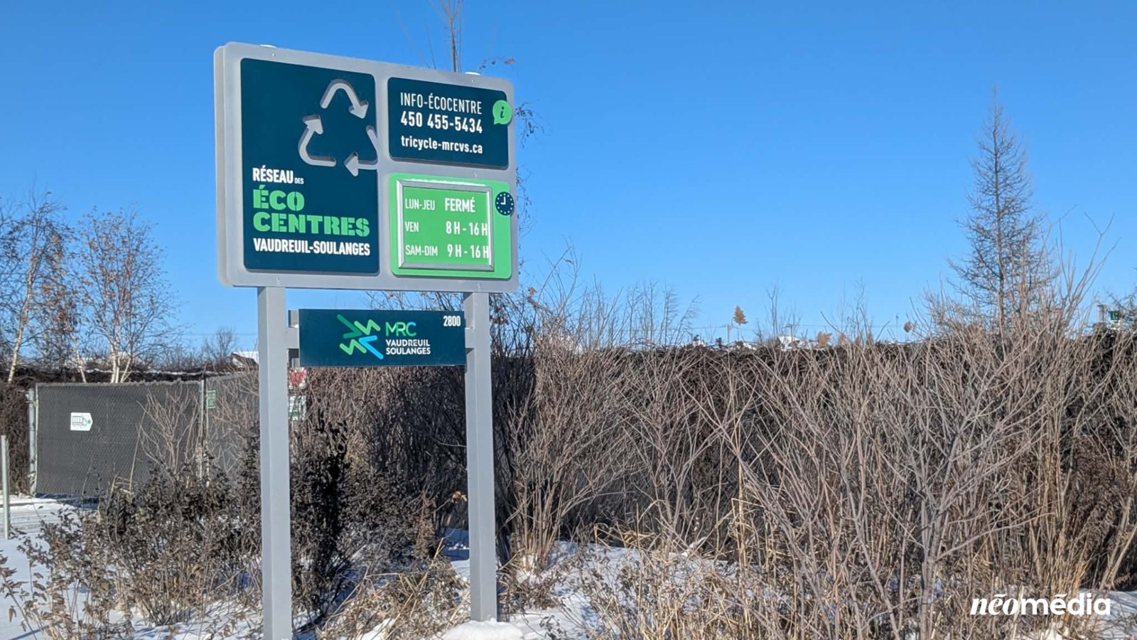 Les écocentres passeront à l'horaire d'été