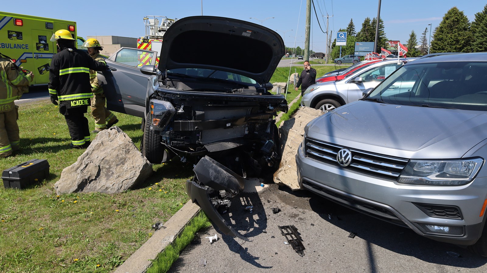 Accident sur le boulevard Monseigneur-Langlois