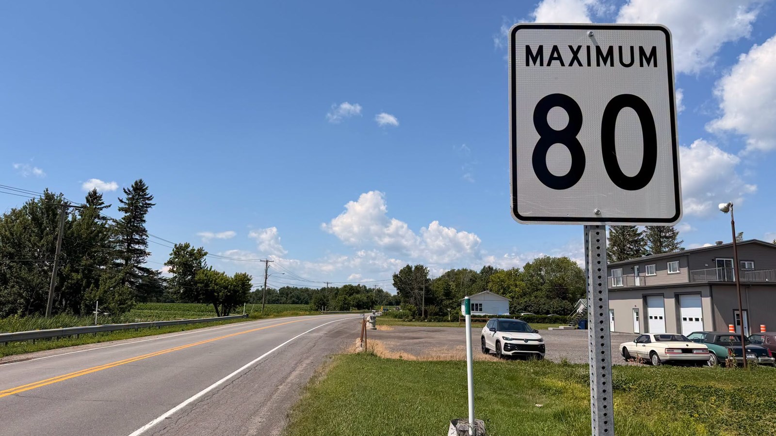 Abaissement de la vitesse sur un tronçon de la route 201 