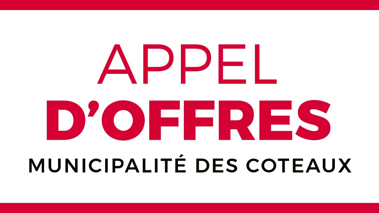 Appel d'offres: Déneigement et entretien d'hivers du réseau routier