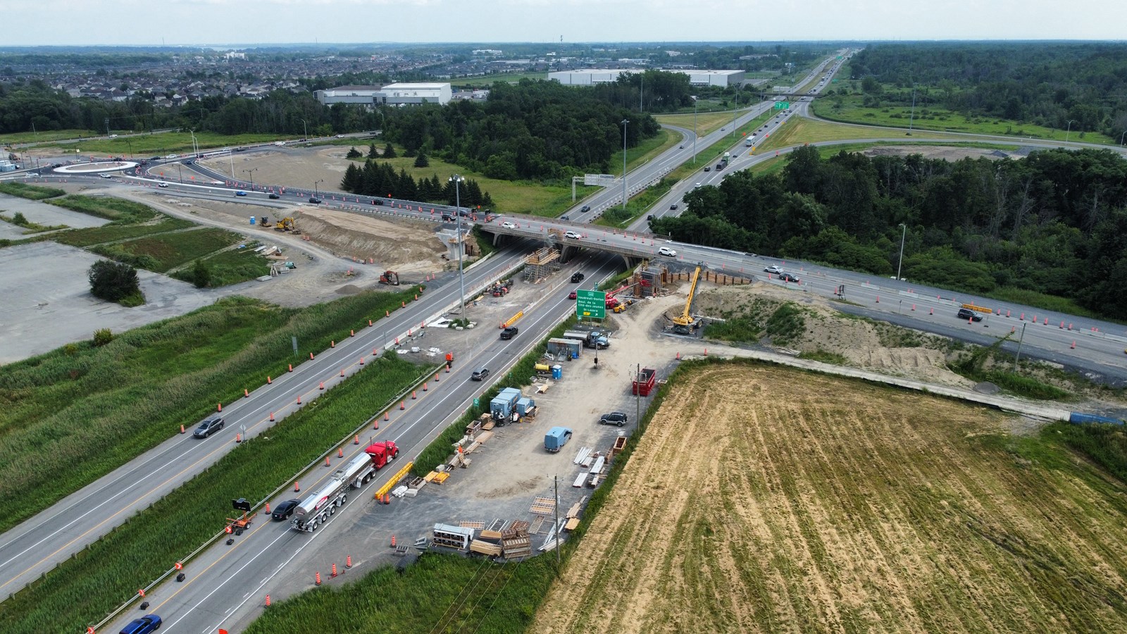 Réfection de la bande médiane sur la route 340 à Vaudreuil-Dorion