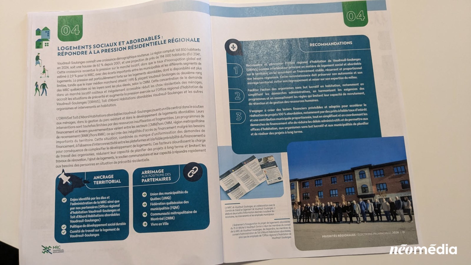 Le logement social et abordable: priorité numéro 4 de la MRC