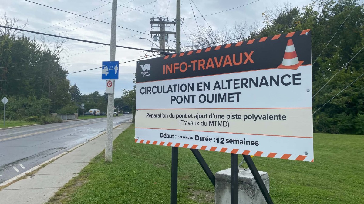 Début des travaux de réparation sur le pont de la rue Ouimet 